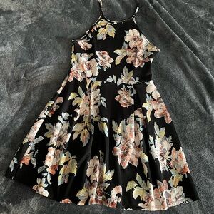 Floral Black Boutique Dress
